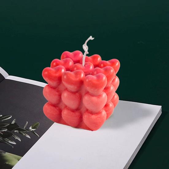Forma de inimă Cub Lumânare Mold Handmade Ball Bubble Cube Sapun Mold DIY Chocolate Mousse Cake