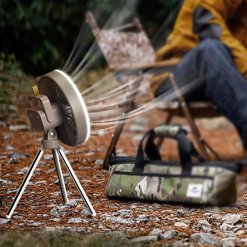 WOPOW Foldable Tripod Fan with LED Light
