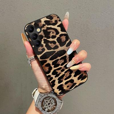 Samsung Galaxy S25 Ultra Leather Leopard Print Case - Retro Spicy Girl Design, Light Luxury