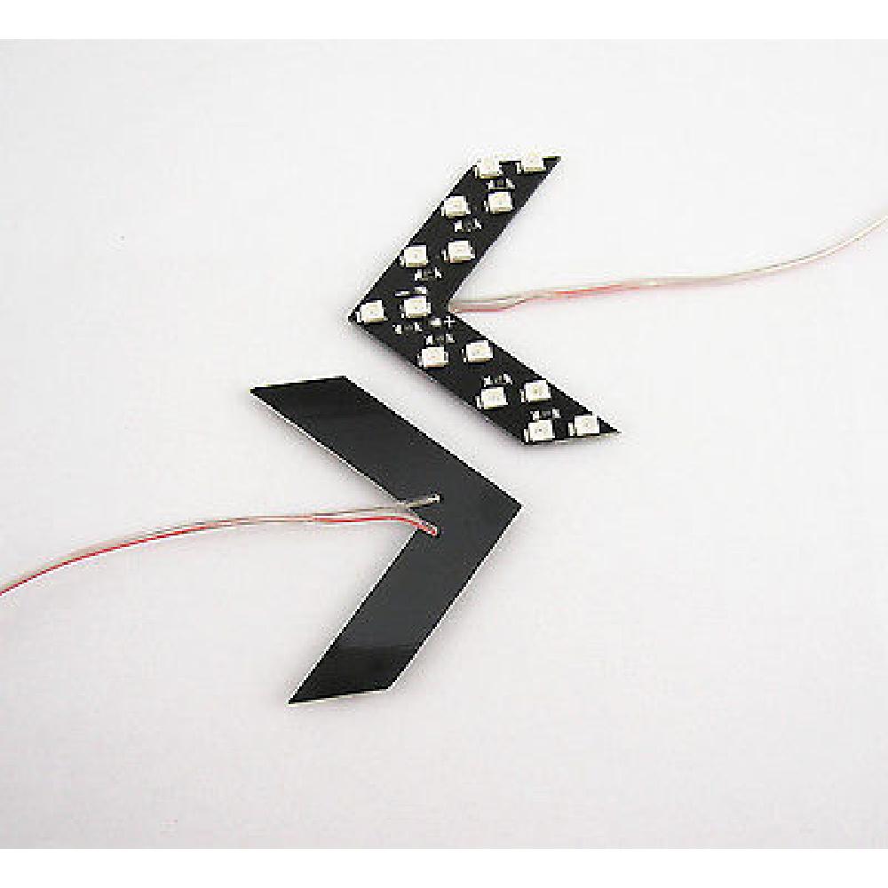 2Pcs Red Arrow Indicator 14Smd Led Car Side Mirror Turn Signal Light For Bmw