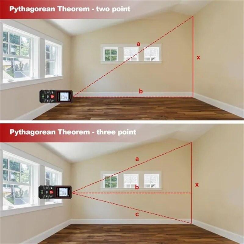 80M 100M Build Measure Device Electronic Ruler Portable Laser Distance Meter Rangefinder Tape Range Finder
