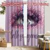 2pcs, 2D FLAT PRINTING Curtains (Without Rod) HelloGorgeous Minimalist Holiday Curtains Versatile Polyester Curtains Art Deco