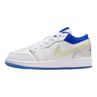 1 Niski Niebo Nie Jest Granicą (GS) Buty sportowe dla dzieci Białe Varsity-Niebieski Neonowo-Zielony HJ9955-100
