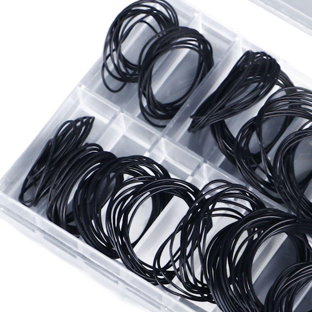 180pcs 0.5mm 0.6mm Watch Repairing Tool Black Color Watch Back Cover Seals  Watch Replacement