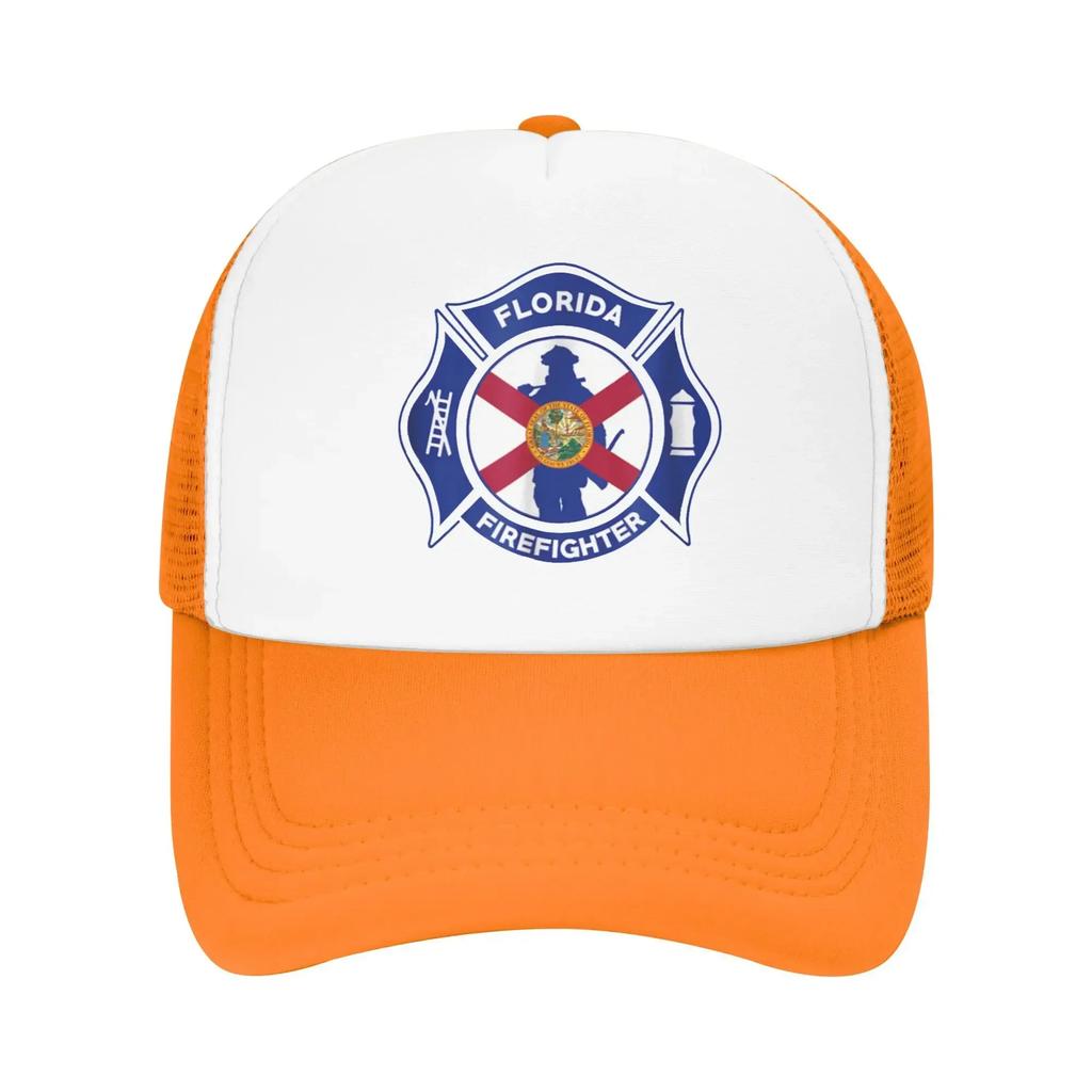 Florida Fire Department Hero Firefighters Pool Party Mesh Baseball Caps For Mens  Spring Male Beach Sunscreen Hats Snapback Cap