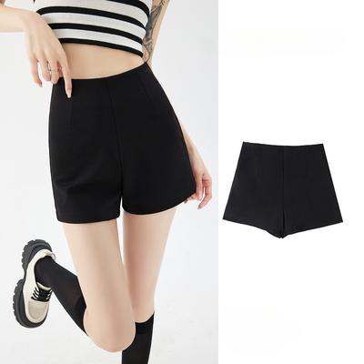 Black Shorts for Women's New Summer Wear High-waisted Tight A-line Slim Suit Leggings