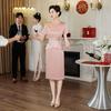 Spring new wedding dress mother light high-end atmospheric fake two-piece wedding banquet mother-in-law dress