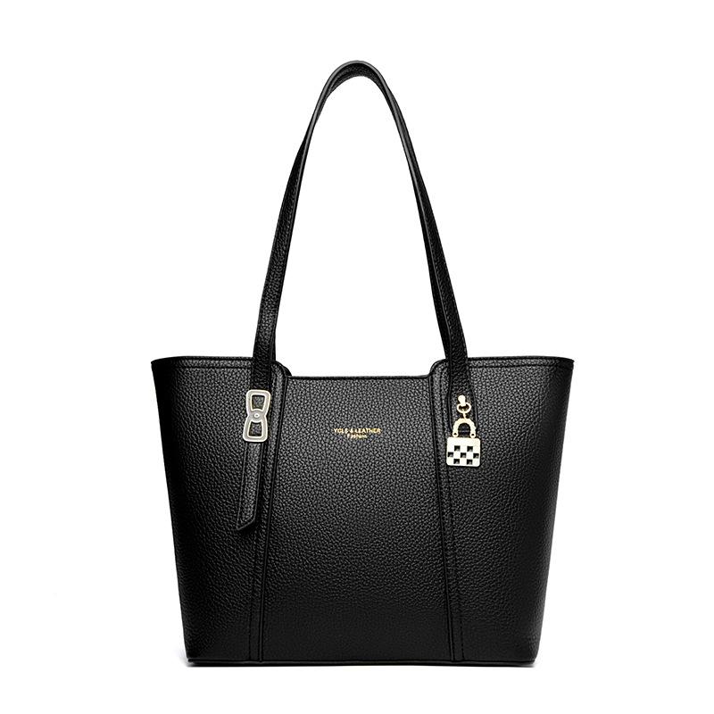 

Вместительная сумка-ведро для поездок, Модная, Простая и Индивидуальная Одноплечевая сумка-тоут чёрный