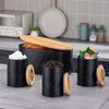 Reticulated Breathable Baked Goods Galvanized Metal Cans Household Set Kitchen Oval Bamboo Lid Bread Storage Box