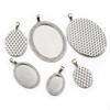 5pcs 13x18mm 18x25mm 30x40mm Inner Size Oval Transparent Rhinestone Style Cameo Cabochon Base Setting Pendant