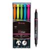 Tombow Pencil Fluorescent Kei Coat Twin Type Pen Polymer Coated 5 Pen, (Strong Tip! Lead), Colors, WA-TC5C