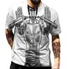 Modisches Herren-Rundhals-Kurzarm-3D-Casual-Farbprint-Casual-Kurzarm-Rundhals-T-Shirt