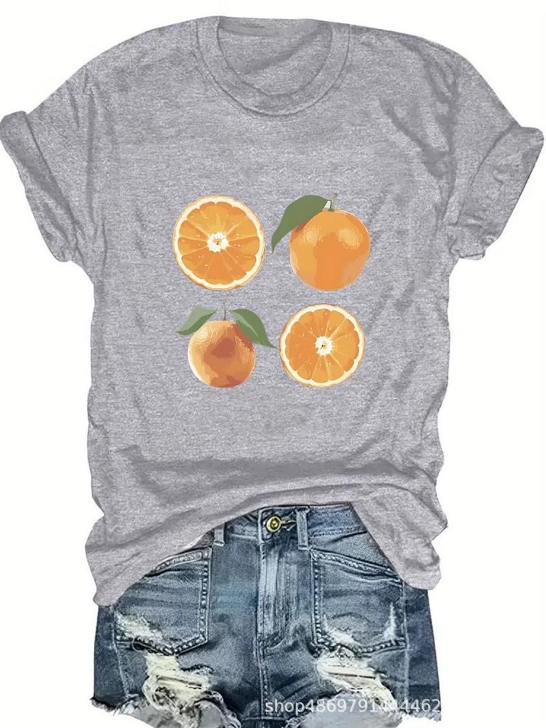 Women's Fashion Round Neck T-Shirt for Cross-Border Trade