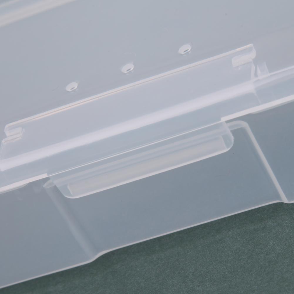 Plastic Transparent Nail Supplies Tools Storage Box Push Grinding Blocks Organizer Medicine Container 19x7.5x3.9 cm
