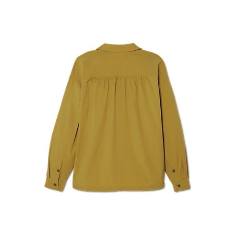 Asics Single-Breasted Solid Color Loose Long Sleeve Shirt Unisex Tops Badge-Yellow 2203A229-750
