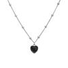 Collana con Pendente a Cuore Cambia Colore Caramella Per Donne Design Semplice Pietra Sensibile alla Temperatura Girocollo Pesca Gioielli da Festa