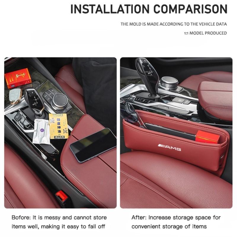 FVNH3 Car Seat Gap Plug Leak-proof Plug Seat Storage Box for Mercedes Benz AMG A B C M ML GLA GLS E Class W176 W205 W166 W246 W212