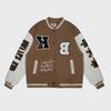 2023 Retro Embroidered Baseball Jacket for Women – American Style Cotton Coat, Loose Fit for Spring & Autumn