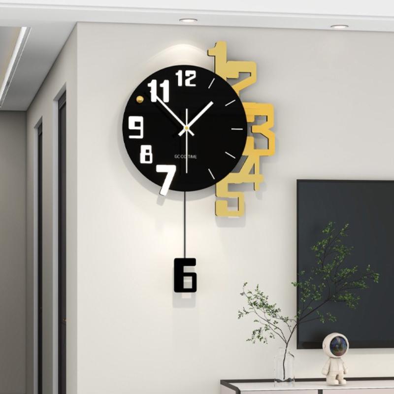 Silent Wall Clocks Modern Swing Wall Clock Simple Creative Household Hanging Clock Living Room Furniture Decoration Accessories