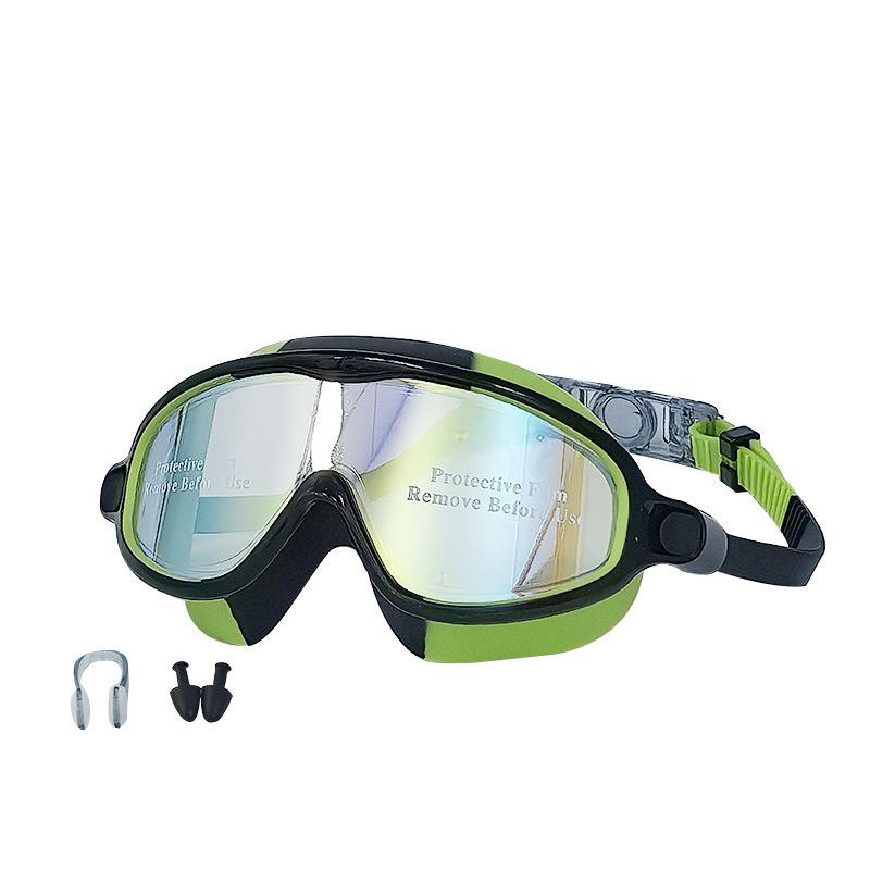 High-Definition, Anti-Fog, Waterproof Swimming Goggles with Earplugs for Adults