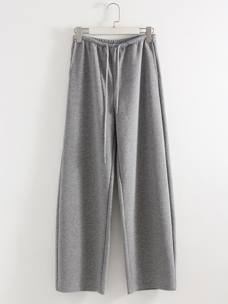 Autumn Burgundy Sweatpants Women Straight Leg Sport Pants Cotton Ladies Gray Basic Joggers Wide Leg Women's Pants And Trousers