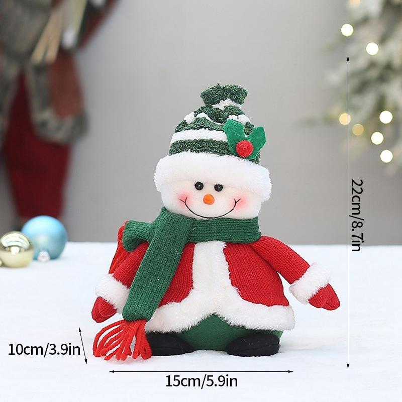 Christmas Doll Snowman Elk Deer Penguin Ornament Desktop Ornament Christmas Gift Christmas Decorations suministros navideños