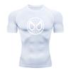 Men's Compression Workout T-Shirt, Breathable Quick Dry Athletic Spider Web Eye Print Short Sleeve Top for Gym Running Training Sports Wear