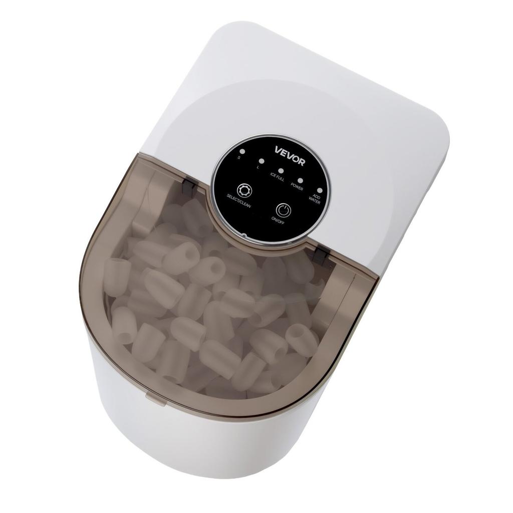 Countertop Ice Maker, 7 Cubes Ready In 6 Mins, 11.8 Kg Per Day, Self-Cleaning Portable Machine with Ice Scoop, Ice-Making Machine with 2 Sizes Bullet