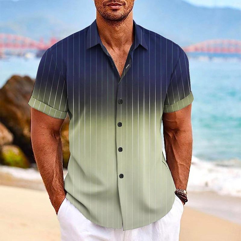 Hawaiian Shirt For Men, Men's Vintage Button Down Bowling Shirts Short Sleeve Summer Beach Shirt