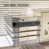 Plastic Desktop Document Storage Box Organizer Organized Clear Square Storage Box A4 File Bag Data Sorting Box Organizing Box