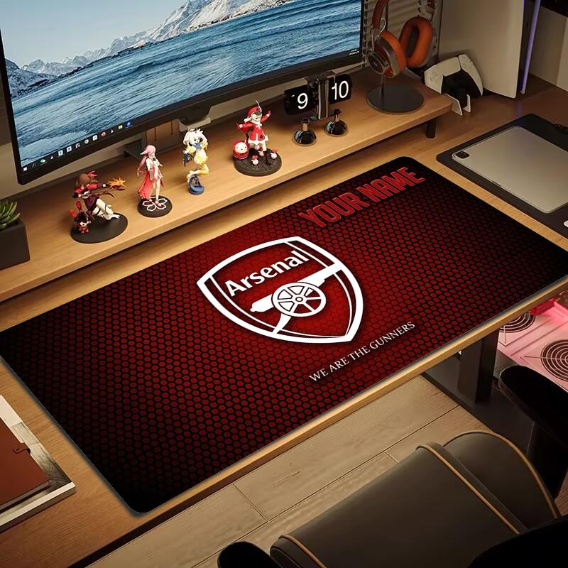 Custom Name Arsenal Mouse Pad Large Gaming Table Cushion Nonslip Laptop Tablet Big Mousepad Xxl Mat Mini Pc Playmat With Lock Edge