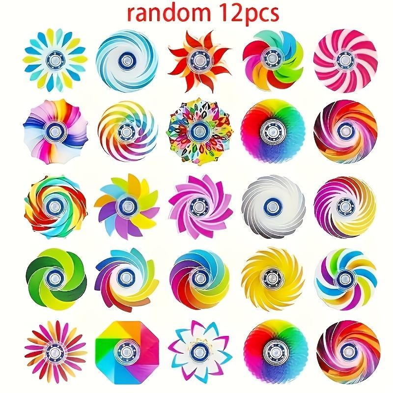 

12/24-Pcs Vibrant Acrylic Fidget Spinners - Party Favors, Easter & Holiday Gifts,Random Colors for Halloween/Thanksgiving/Easter