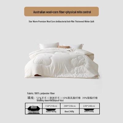 Mercury Home Textiles Australian Wool Winter Comforter