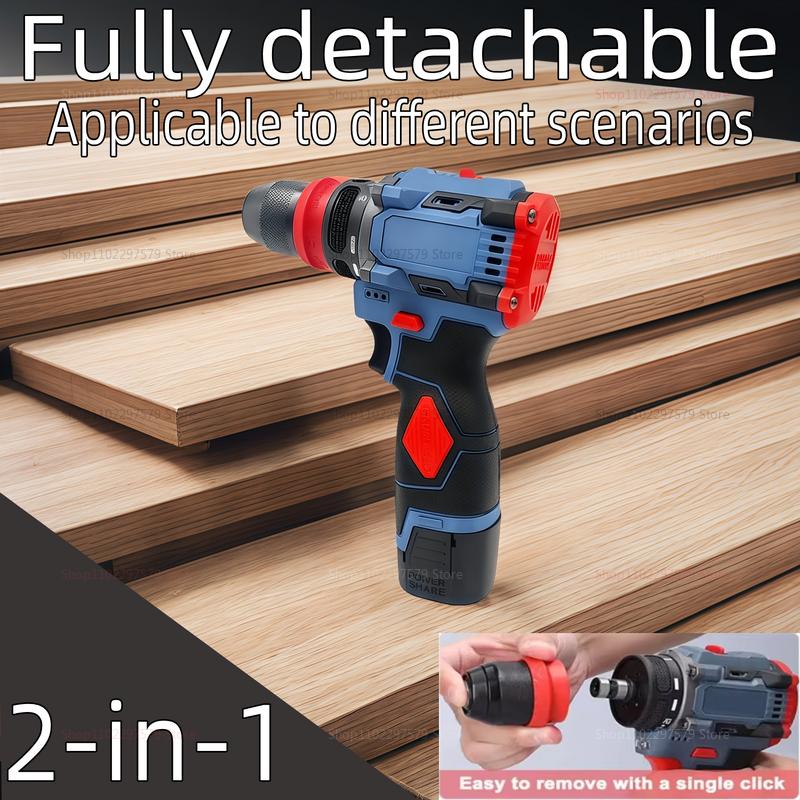 16.8V 2in1 LithiumBrushlessDrill Electric Screwdriver Cordless Power Tool for Home DIY Furniture Installation Automotive Repairs