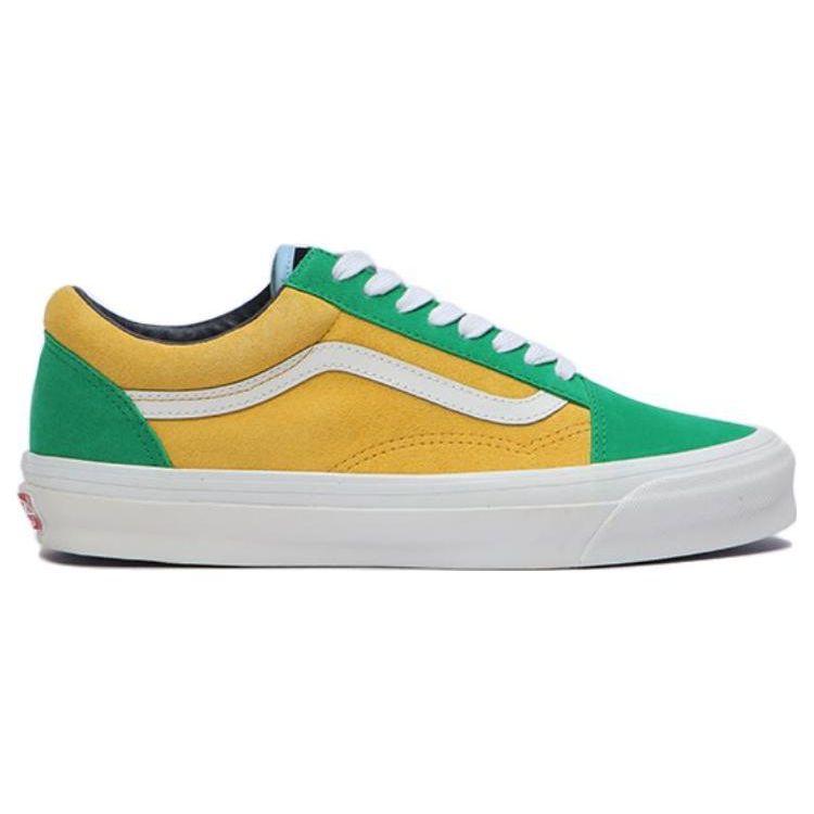 Vans OG Old Skool LX Off The Wall - Green Yellow Unisex Sneakers Multi-Color VN0A4P3X02I