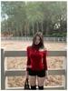 260g Cotton Modal American Spicy Girl High Neck Off-Shoulder Slimming Bodycon Waist-Cinched Chic Casual Top