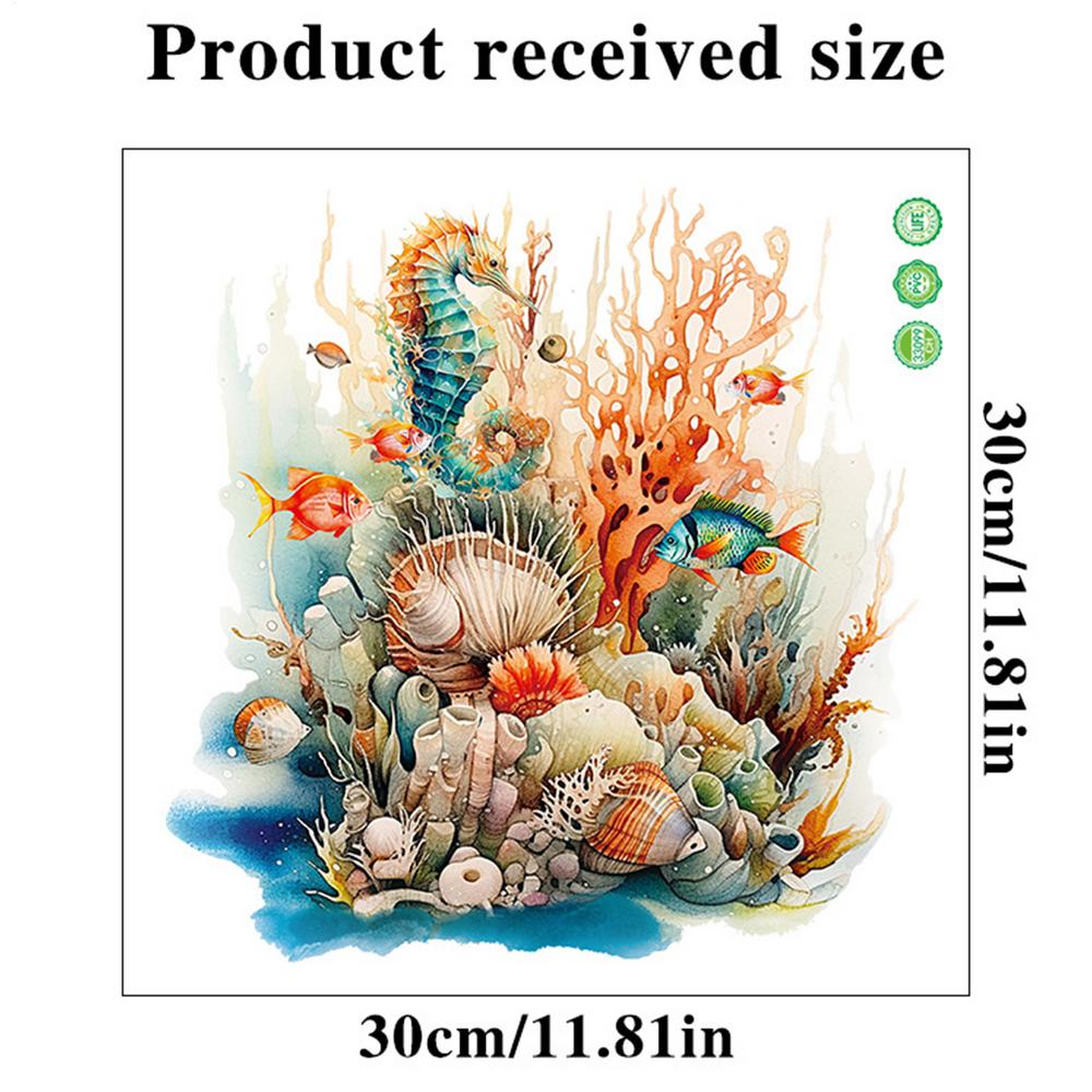 Toilet Stickers Toilet Seat Decorative Stickers Underwater World Strong Back Adhesive Decoration Tool for Hotels Schools Family