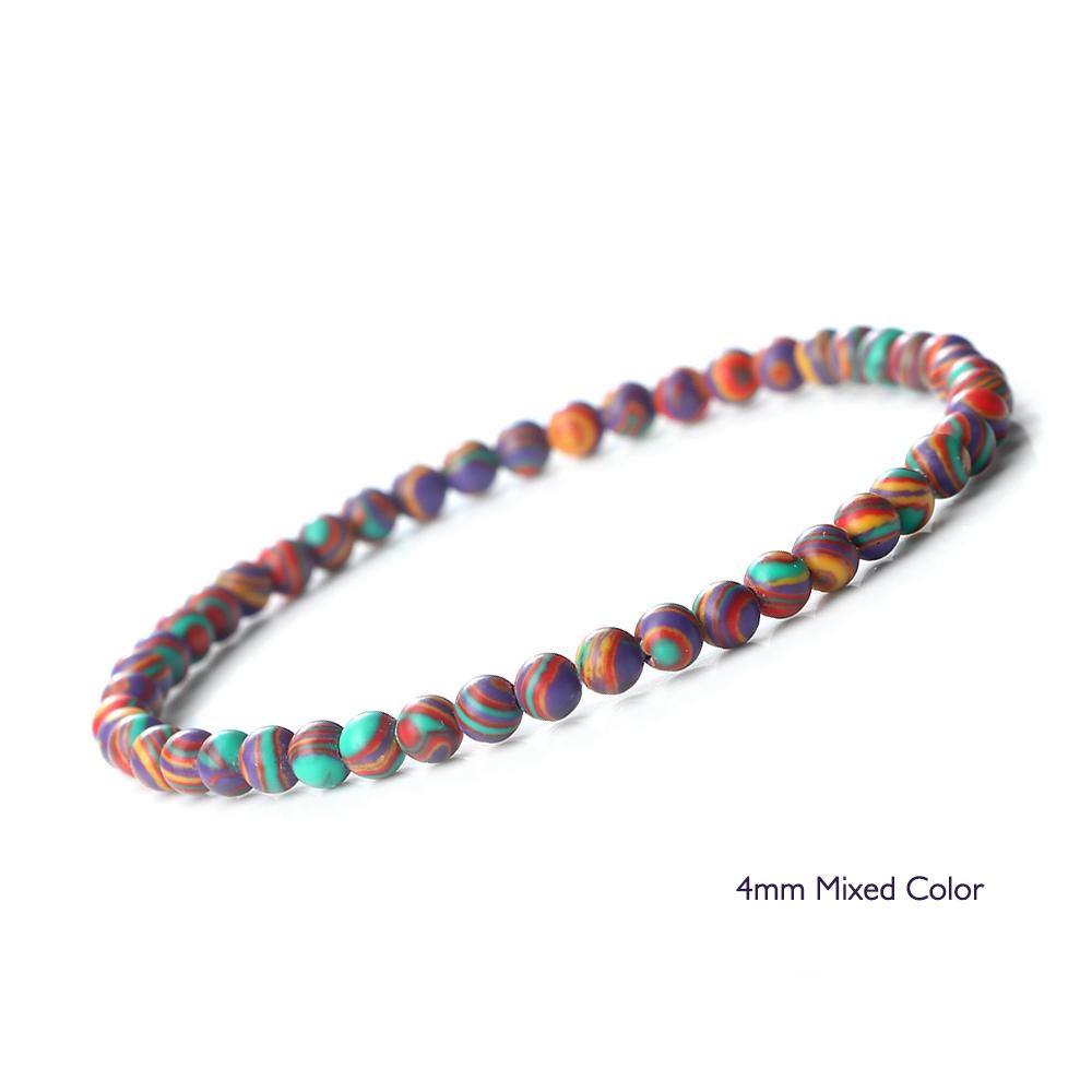 New Blue Malachite Natural Stone Bracelets Women Men Chakra Prayer Mala Buddhist Beads Bracelet Bangle Yoga Strand Charm Jewelry