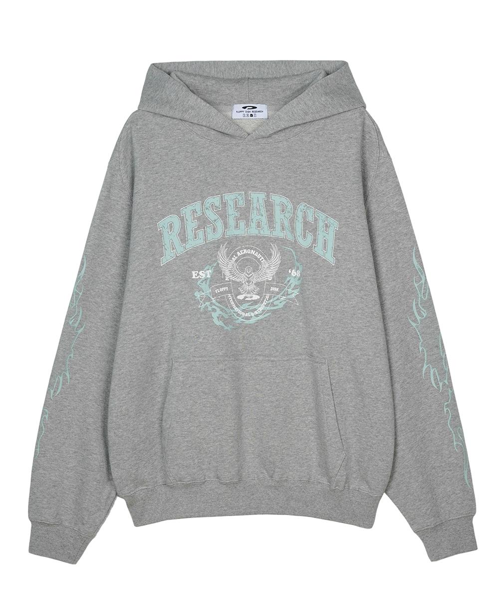 Fdr Crack Eagle Research Logo Hoodie M.Gray S(Woman)