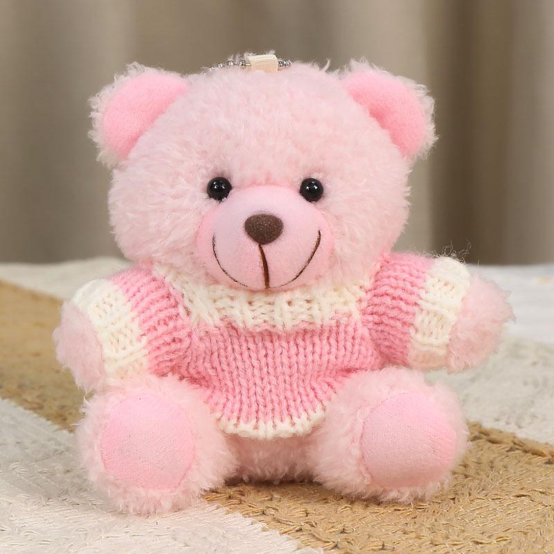 Charming Teddy Bear Keychain Plush Doll - Dressed Up Couple Backpack Ornament Gift