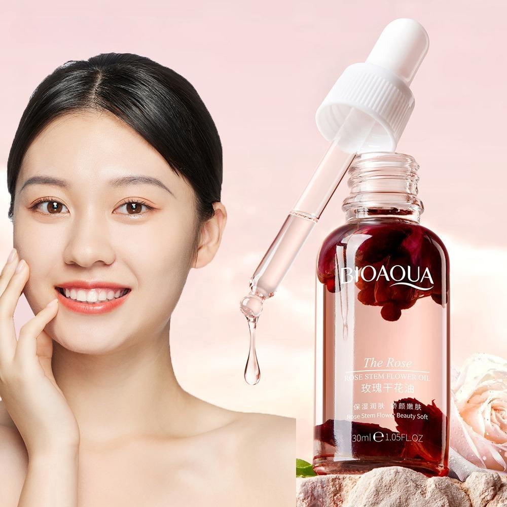 Olio di fiori secchi di rosa idratante Blocco acqua Anche il tono della pelle Massaggio Olio essenziale Cura del corpo Prodotti per la cura della pelle