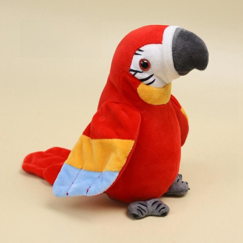Realistic Parrot Plush Toy Stuffed Doll With Talking Voice Interactive Recording