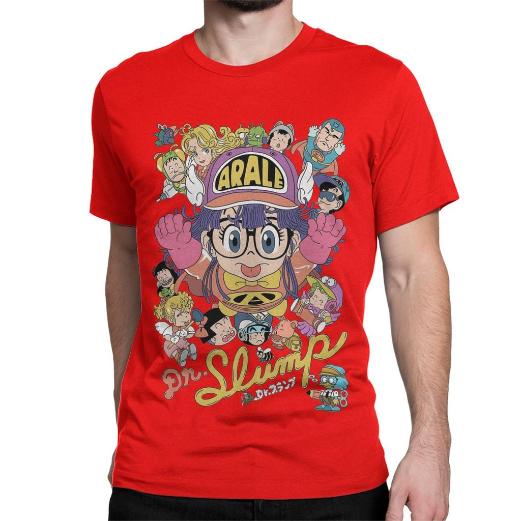 Men Women's T-Shirt Arale Anime Cute Funny 100% Cotton Tee Shirt Short Sleeve Dr Slump T Shirts Crew Neck Tops Gift Idea