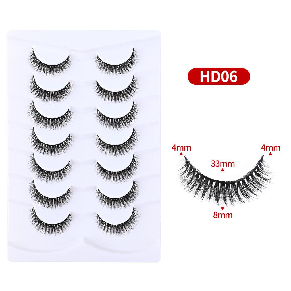 7 Pairs of False Eyelashes, Natural Short Black Stems, Daily Multiple Pairs of Eyelashes 2026
