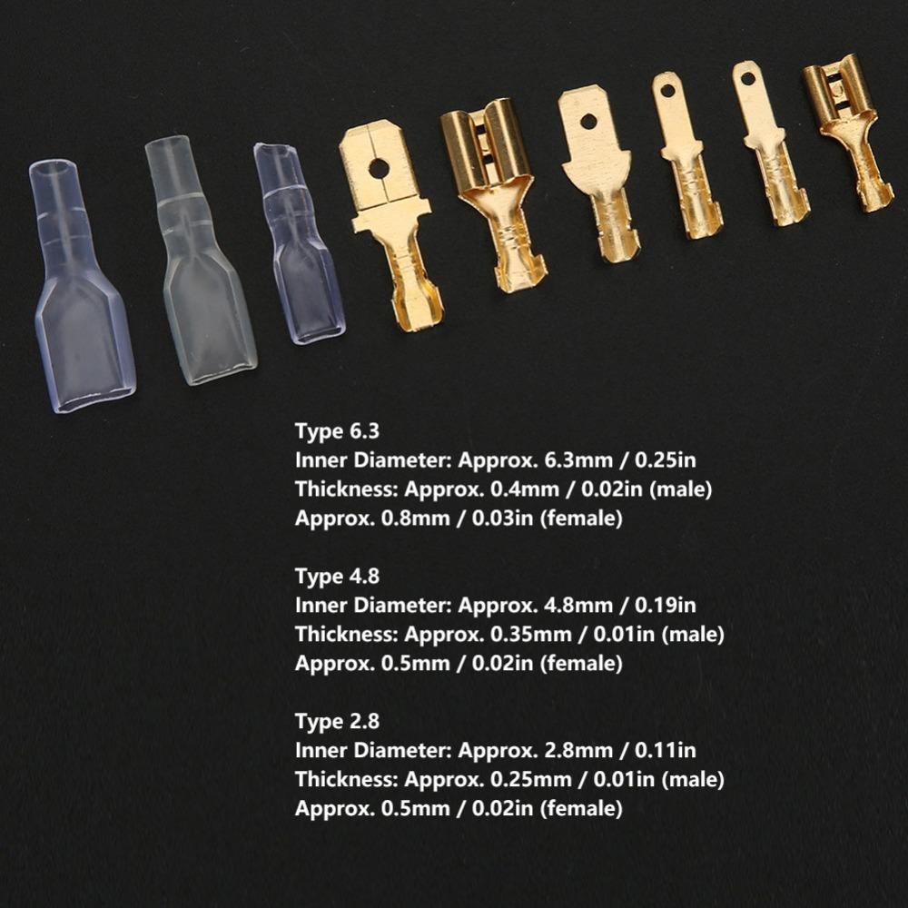 180Pcs with Insulation Cover Terminal Connector Spring Spade Terminals  Electrical Applications