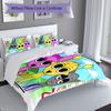 3pcs Custom Name Sprunki Themed Bedding Set,Includes 1 Duvet Cover and 2 Pillowcases,All-season Bedroom Decor