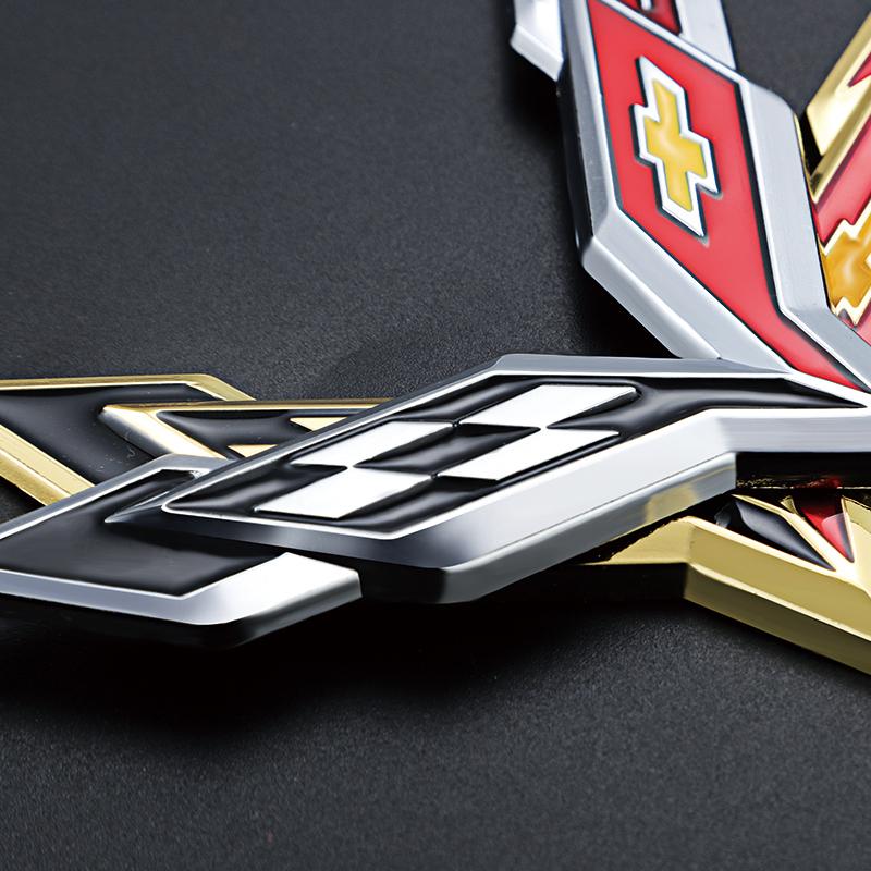 3D kovový emblém odznak nálepka Dekorace pro Chevrolet Cruze Sonic Silverado Corvette Trax Camaro Captiva Suburban Equinox