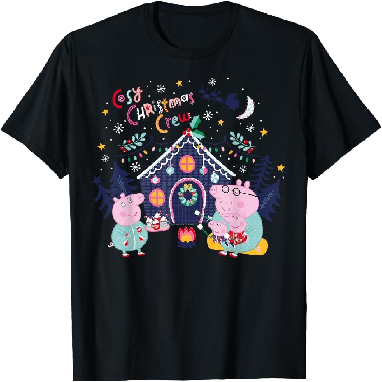 Уютная рождественская футболка Пеппы Пиг XXXXXL разноцветный