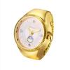 Stylish Women's Ring Watch, One Size Fits All: Stainless Steel Analog Quartz Watch, Gold or Silver, Fashion Accessory - Perfect Gift for Birthdays,