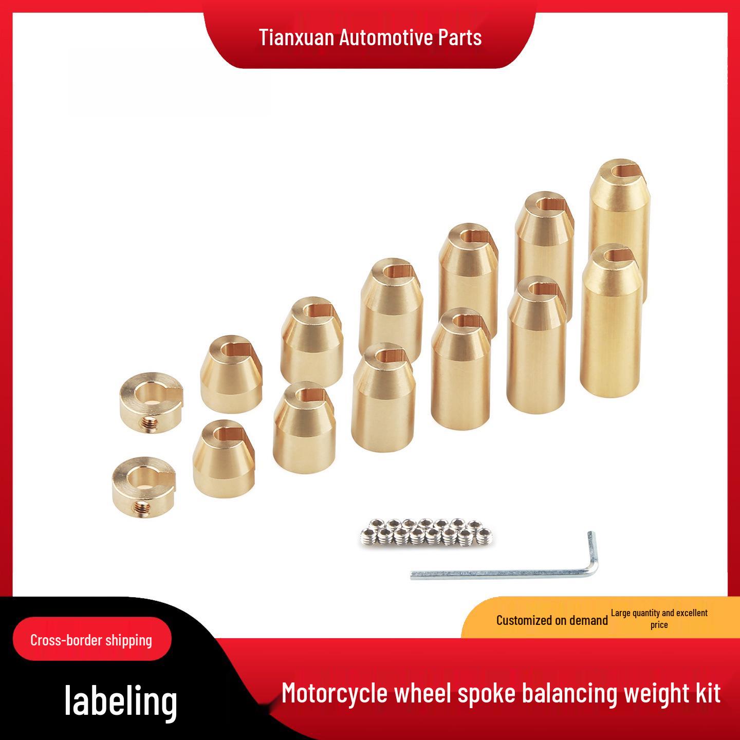 Universal 4.8mm Diameter Spoked Wheel Balancing Weights for Motorcycle ADV
